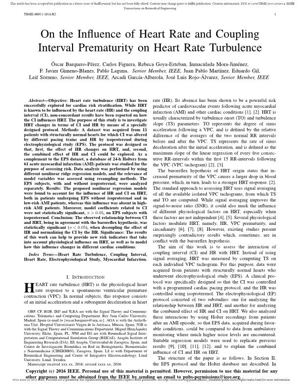 On the Influence of Heart Rate and Coupling Interval Prematurity on Heart Rate Turbulence