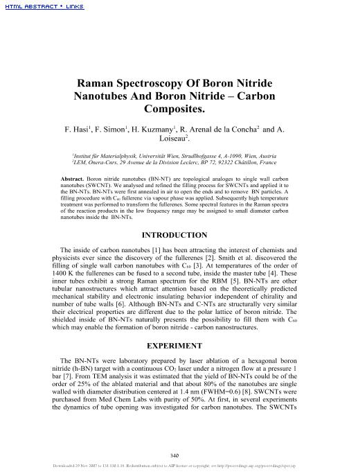 Raman spectroscopy of boron nitride nanotubes and boron nitride-carbon composites