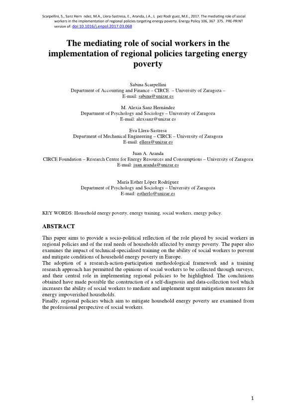 The mediating role of social workers in the implementation of regional policies targeting energy poverty