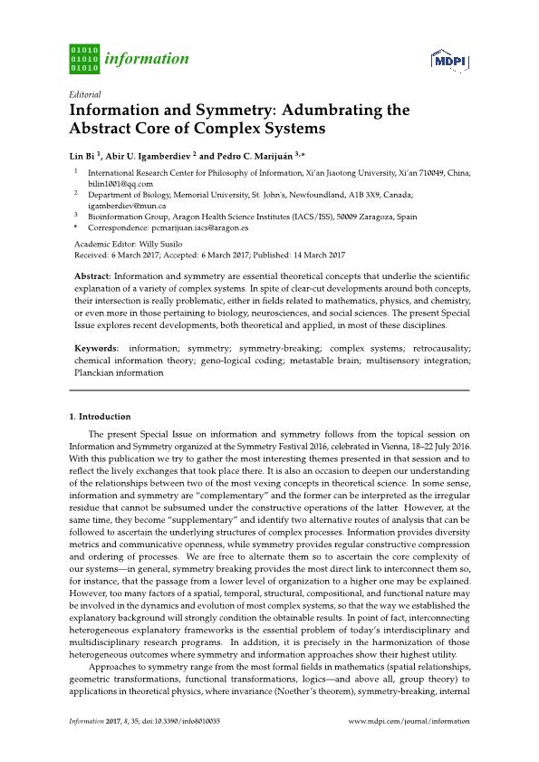 Information and symmetry: Adumbrating the abstract core of complex systems