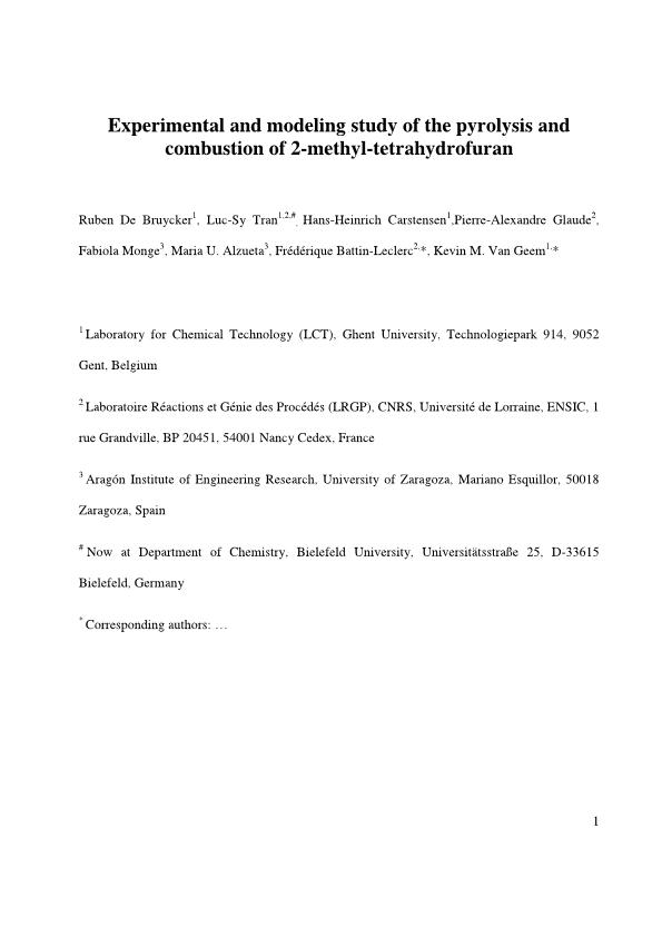 Experimental and modeling study of the pyrolysis and combustion of 2-methyl-tetrahydrofuran