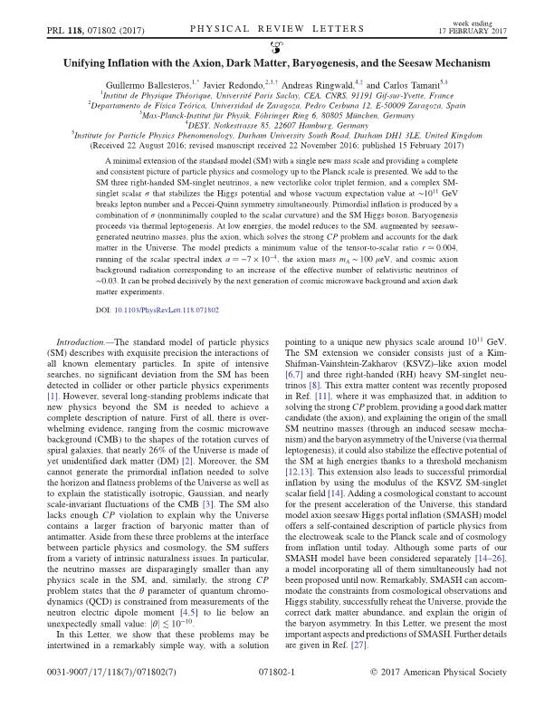 Unifying Inflation with the Axion, Dark Matter, Baryogenesis, and the Seesaw Mechanism