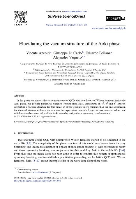 Elucidating the vacuum structure of the Aoki phase