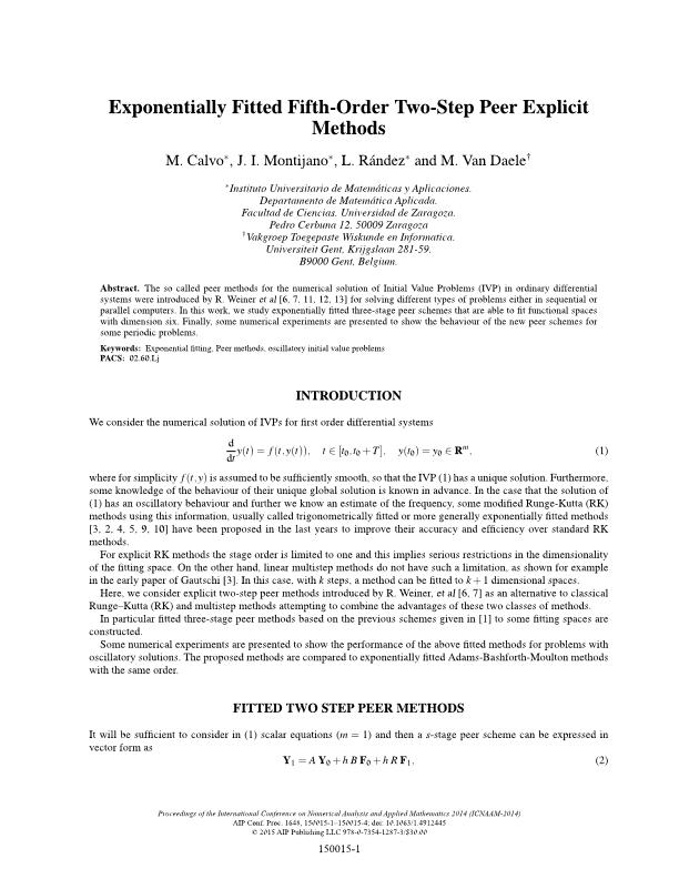 Exponentially fitted fifth-order two-step peer explicit methods