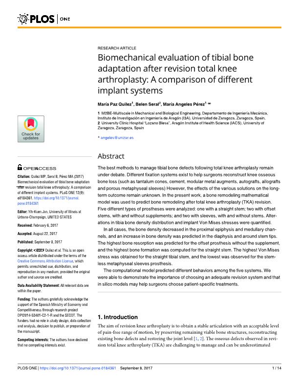 Biomechanical evaluation of tibial bone adaptation after revision total knee arthroplasty: A comparison of different implant systems