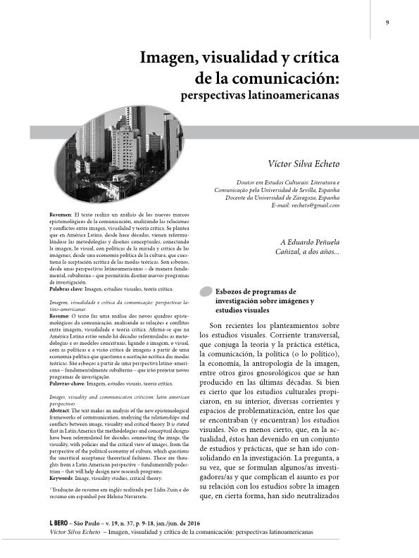 Imagen, visualidad y crítica de la comunicación: perspectivas latinoamericanas