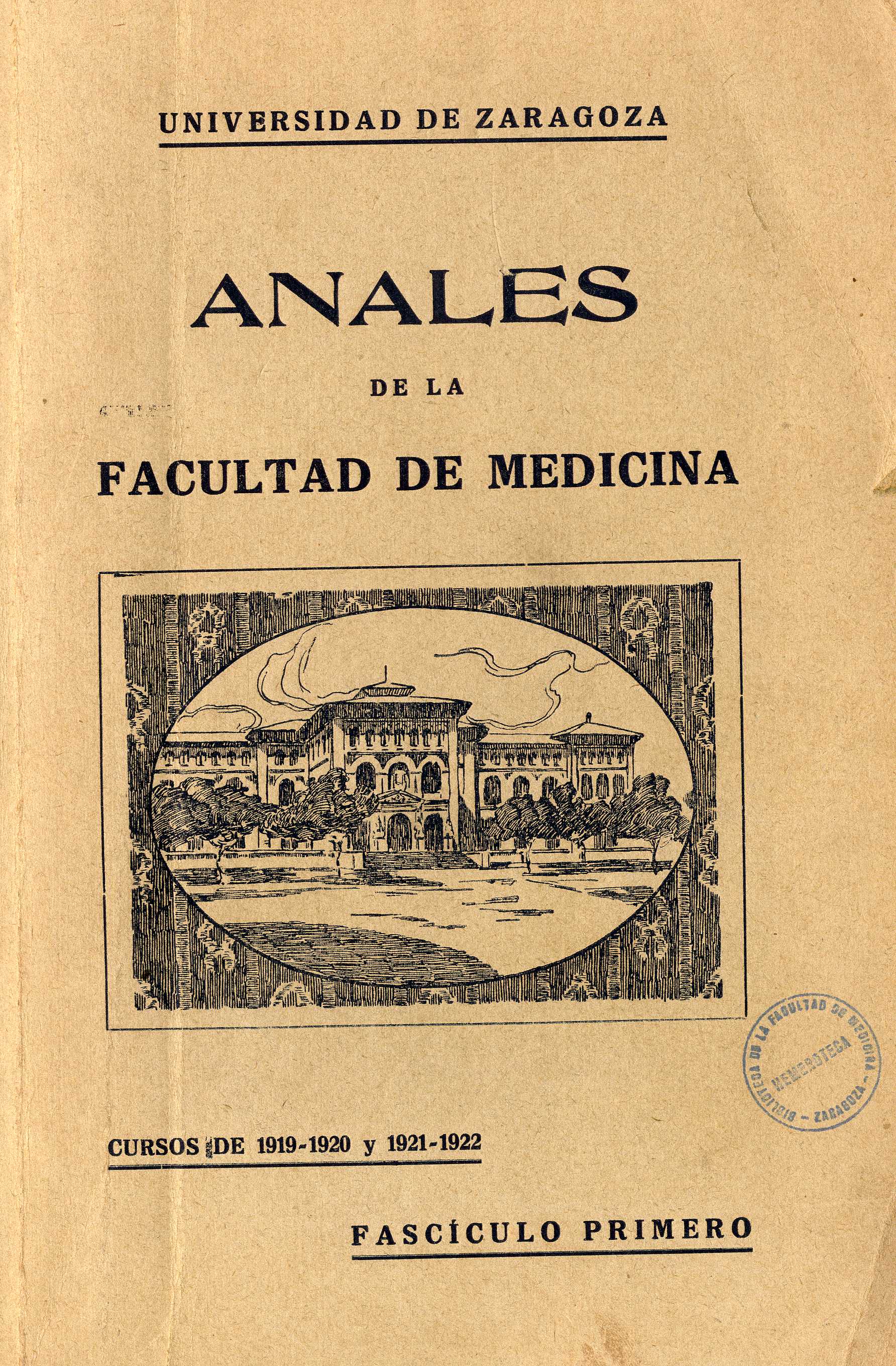 Anales de la Facultad de Medicina, fasc. 1,  (1919-22)