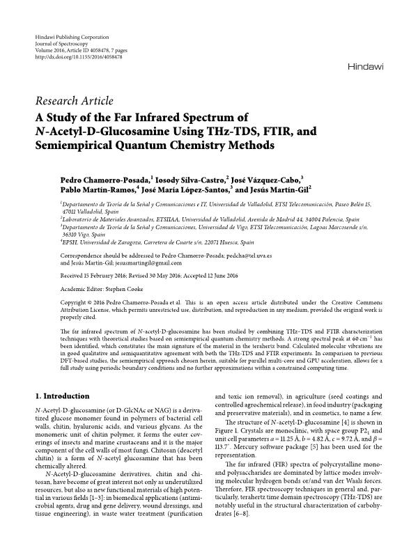 A study of the far infrared Spectrum of N -Acetyl-D-Glucosamine using THz-TDS, FTIR, and semiempirical quantum chemistry methods