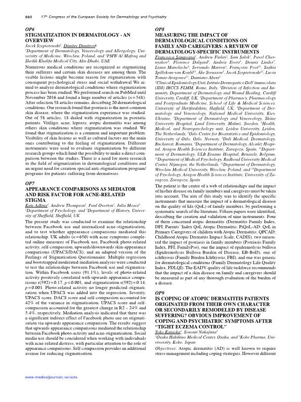 Measuring the impact of dermatological conditions on family and caregivers: a review of dermatology-specific instruments