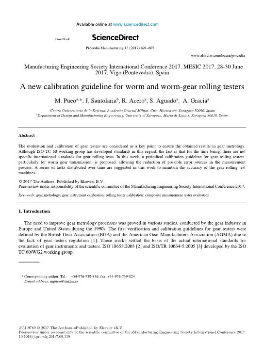 A new calibration guideline for worm and worm-gear rolling testers