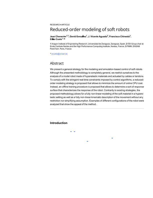 Reduced-order modeling of soft robots