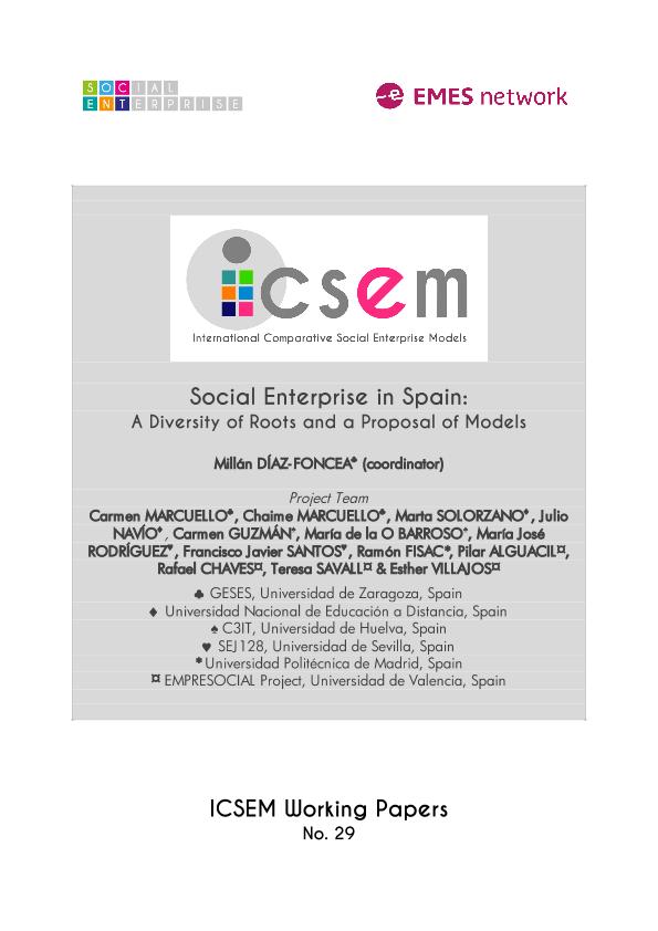 Social Enterprise in Spain: A Diversity of Roots and a Proposal of Models