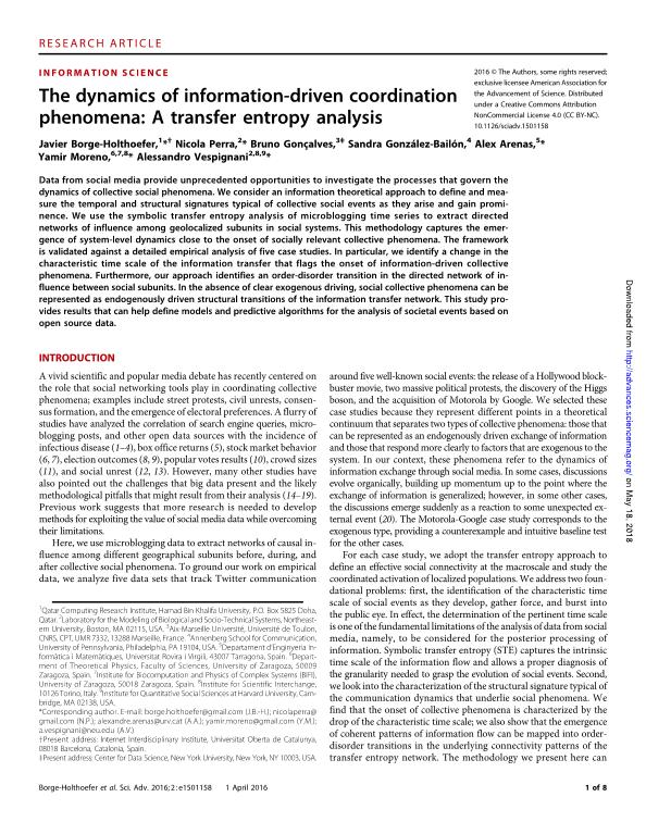 The dynamics of information-driven coordination phenomena: A transfer entropy analysis