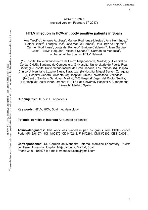 HTLV infection in HCV-antibody positive patients in Spain.