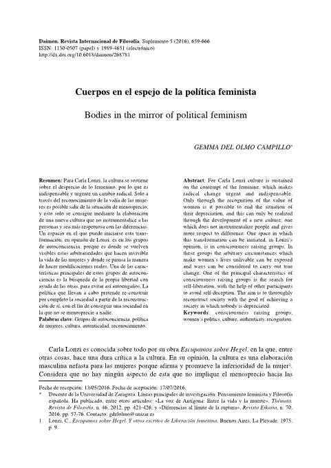 Cuerpos en el espejo de la política feminista