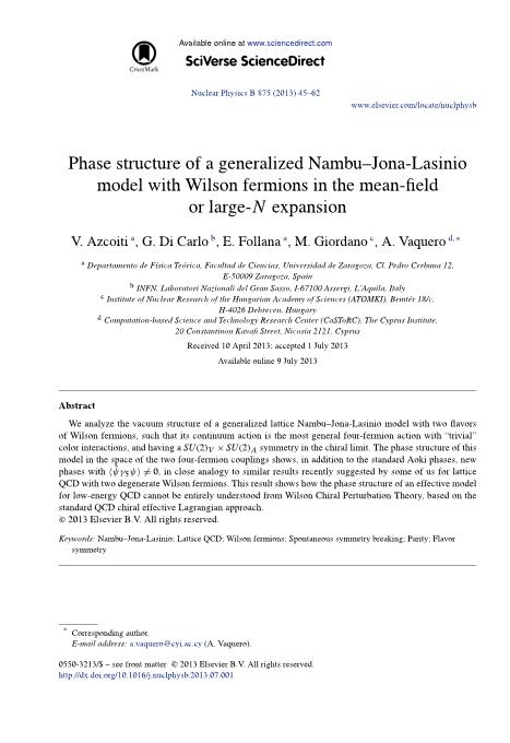 Phase structure of a generalized Nambu-Jona-Lasinio model with Wilson fermions in the mean-field or large-N expansion