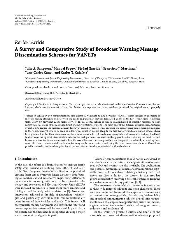 A Survey and Comparative Study of Broadcast Warning Message Dissemination Schemes for VANETs