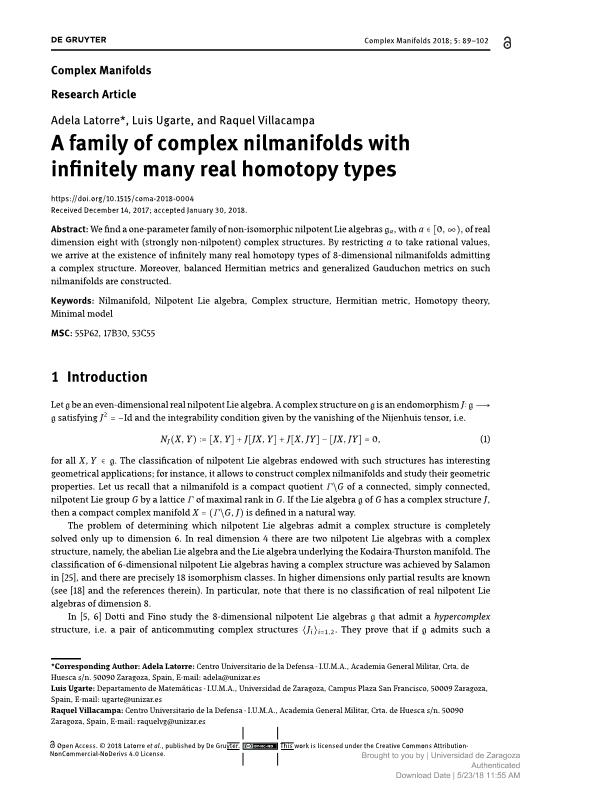 A family of complex nilmanifolds with infinitely many real homotopy types