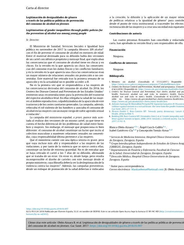 Legitimación de desigualdades de género a través de las políticas públicas de prevención del consumo de alcohol en jóvenes