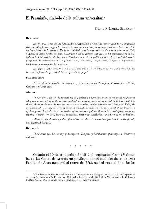 El Paraninfo, símbolo de la cultura universitaria