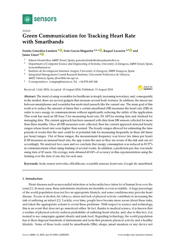 Green communication for tracking heart rate with smartbands