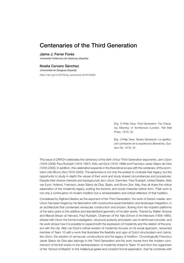 Centenaries of the Third Generation - Centenarios de la Tercera Generación