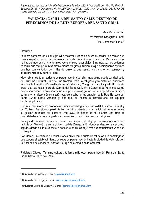 Valencia: Capilla del Santo Cáliz. Destino de peregrinos de la ruta europea del Santo Grial