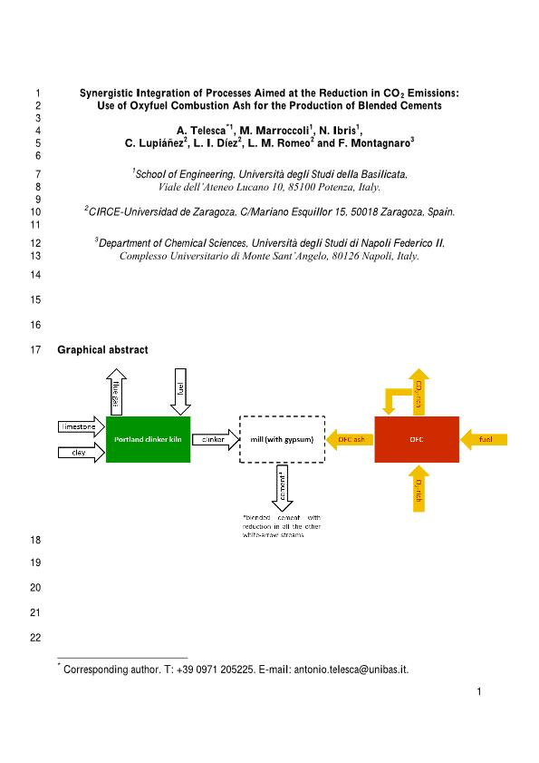 Use of oxyfuel combustion ash for the production of blended cements: a synergetic solution toward reduction of CO2 emissions