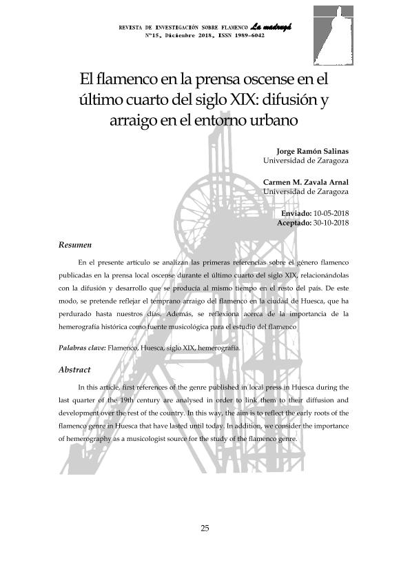 El flamenco en la prensa oscense en el último cuarto del siglo XIX: difusión y arraigo en el entorno urbano