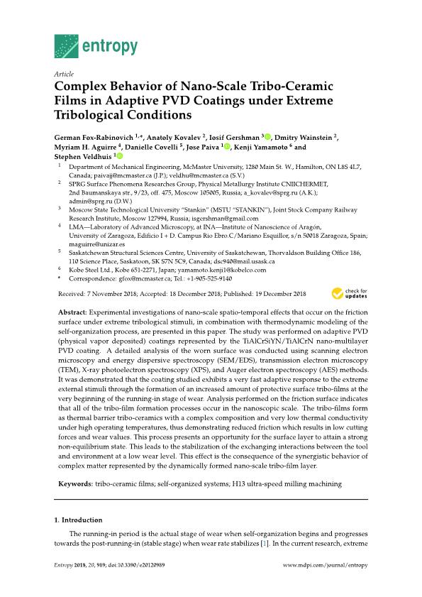 Complex behavior of nano-scale tribo-ceramic films in adaptive PVD coatings under extreme tribological conditions