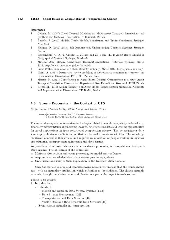 Stream Processing in the Context of CTS