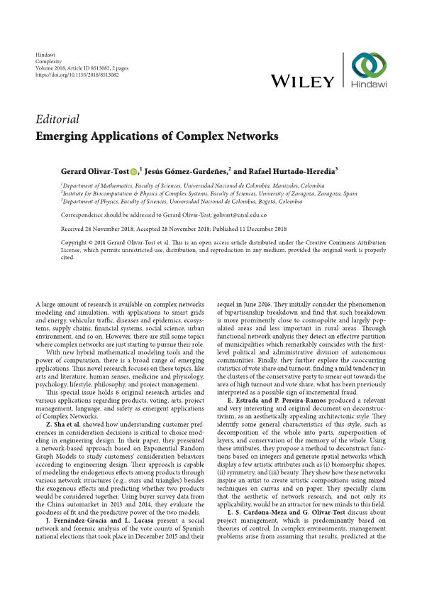 Emerging Applications of Complex Networks