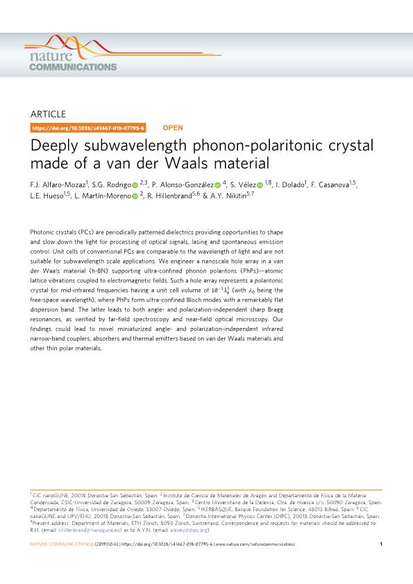 Deeply subwavelength phonon-polaritonic crystal made of a van der Waals material
