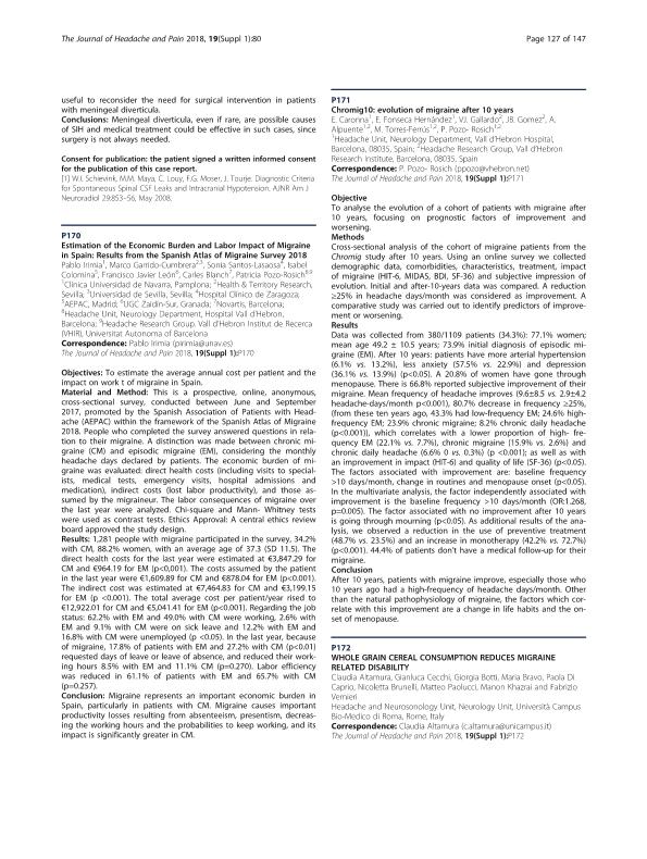 Estimation of the Economic Burden and Labor Impact of Migraine in Spain: Results from the Spanish Atlas of Migraine Survey 2018