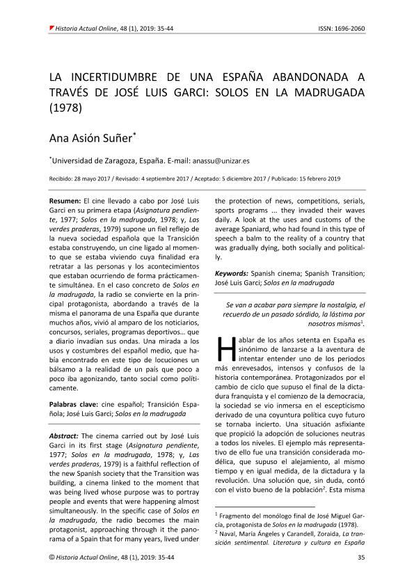 La incertidumbre de una España abandonada a través de José Luis Garci: Solos en la madrugada (1978)
