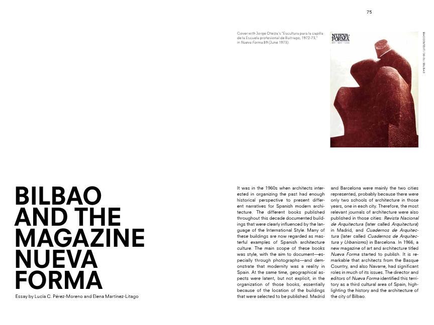 Bilbao and the magazine Nueva Forma