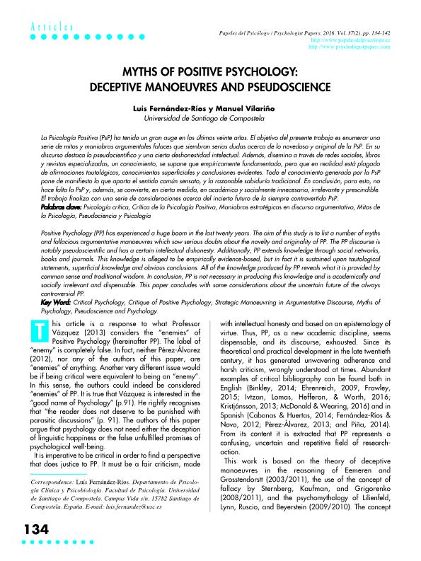 Myths of positive psychology: deceptive manoeuvres and pseudoscience
