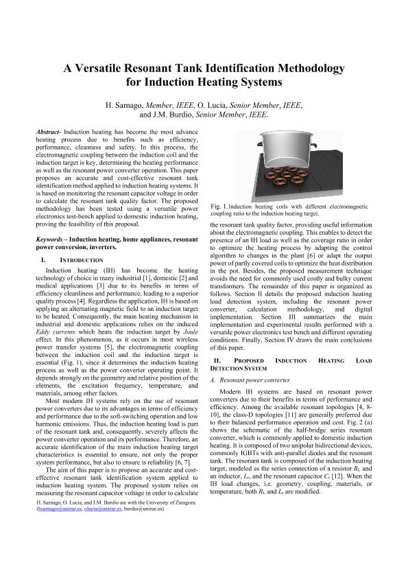 A versatile resonant tank identificationm methodology for induction heating systems