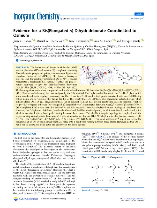 Evidence for a Bis(Elongated s)-Dihydrideborate Coordinated to Osmium