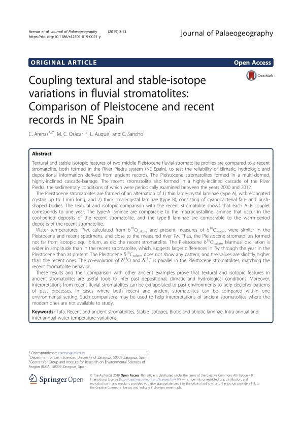 Coupling textural and stable-isotope variations in fluvial stromatolites: Comparison of Pleistocene and recent records in NE Spain