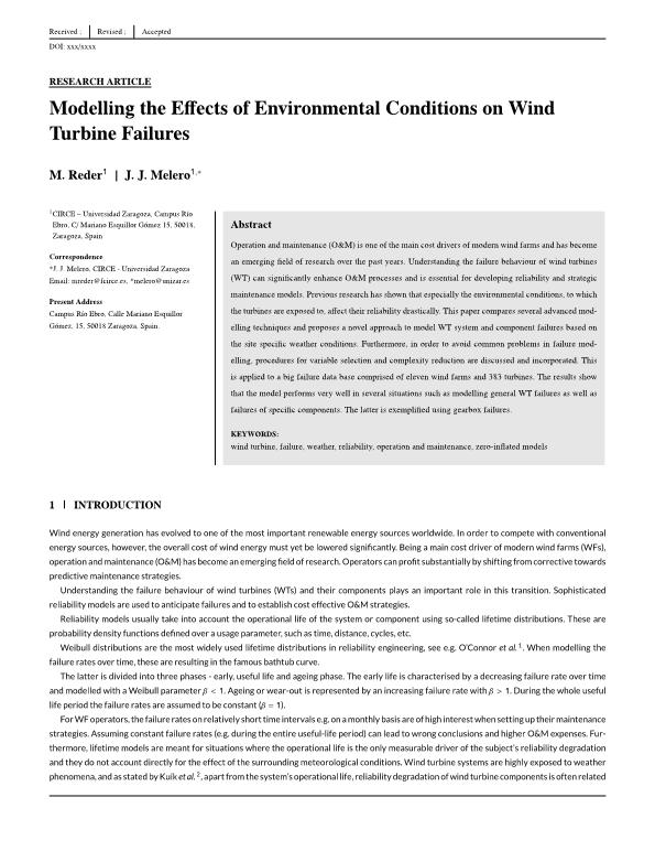 Modelling the effects of environmental conditions on wind turbine failures