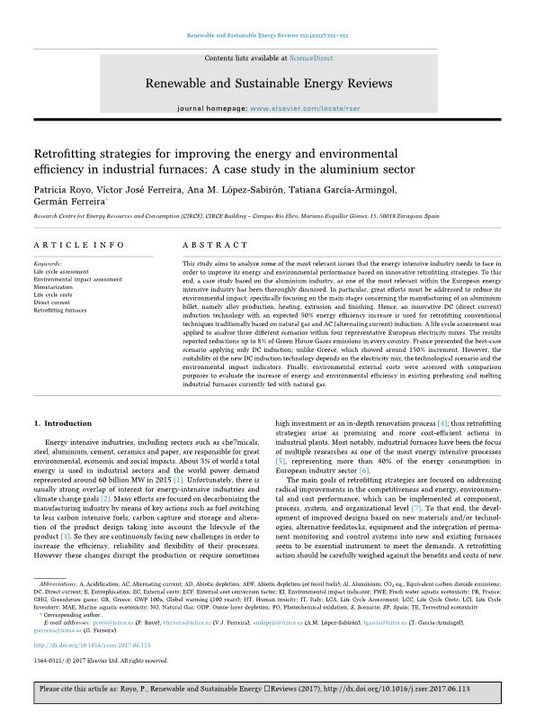 Retrofitting strategies for improving the energy and environmental efficiency in industrial furnaces: A case study in the aluminium sector
