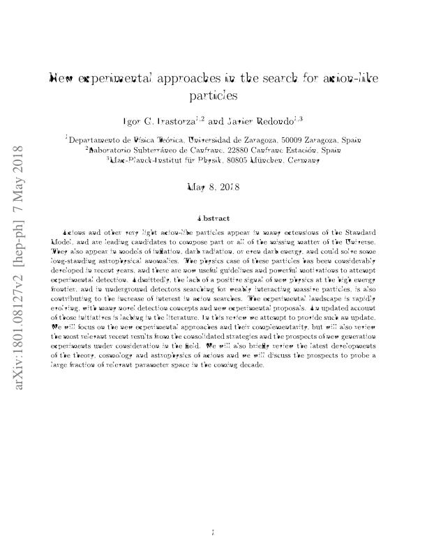 New experimental approaches in the search for axion-like particles