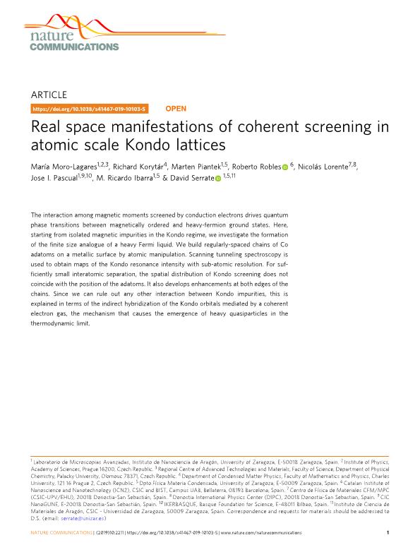 Real space manifestations of coherent screening in atomic scale Kondo lattices
