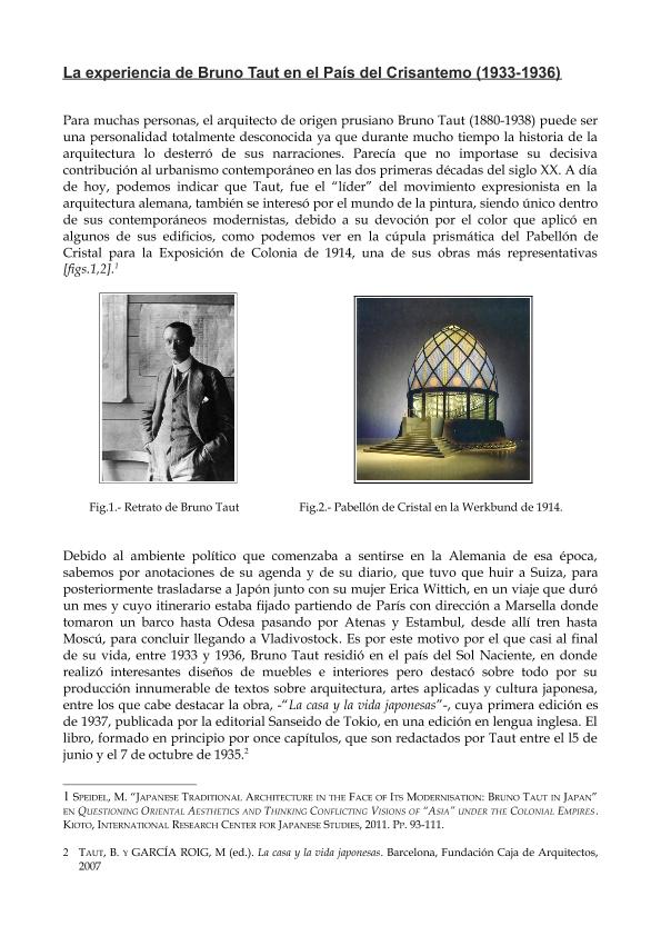 La experiencia de Bruno Taut en el país del crisantemo (1933-1936)