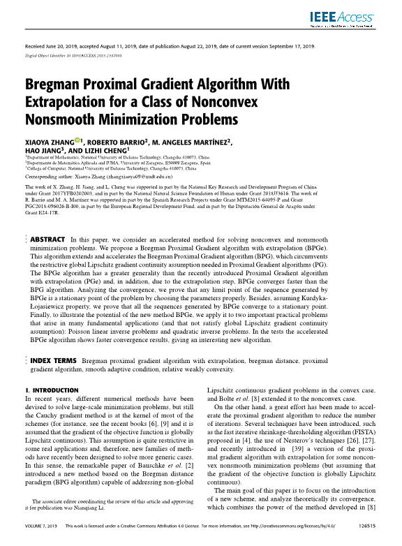 Bregman Proximal Gradient Algorithm with Extrapolation for a Class of Nonconvex Nonsmooth Minimization Problems