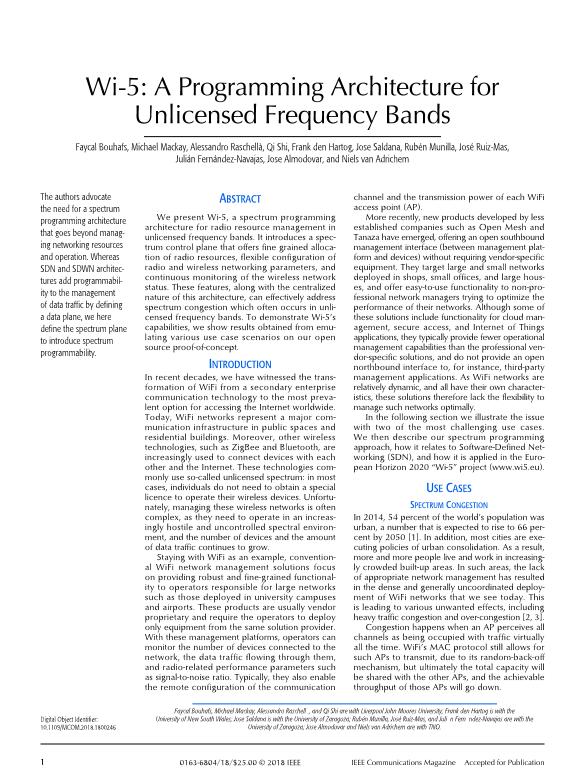 Wi-5: A Programming Architecture for Unlicensed Frequency Bands