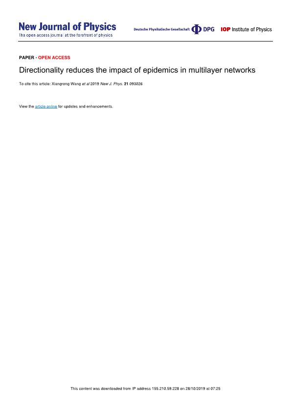 Directionality reduces the impact of epidemics in multilayer networks