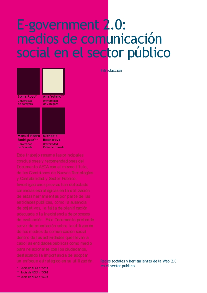E-government 2.0: Medios de comunicación social en el sector público