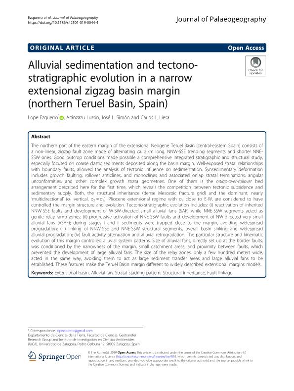 Alluvial sedimentation and tectono-stratigraphic evolution in a narrow extensional zigzag basin margin (northern Teruel Basin, Spain)